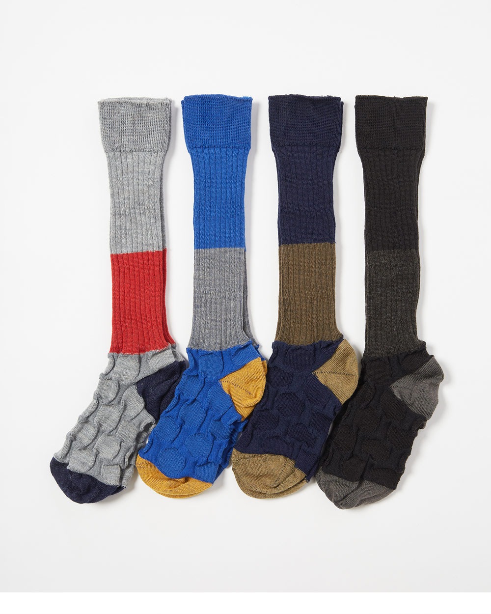 リブ&ドットハイソックス