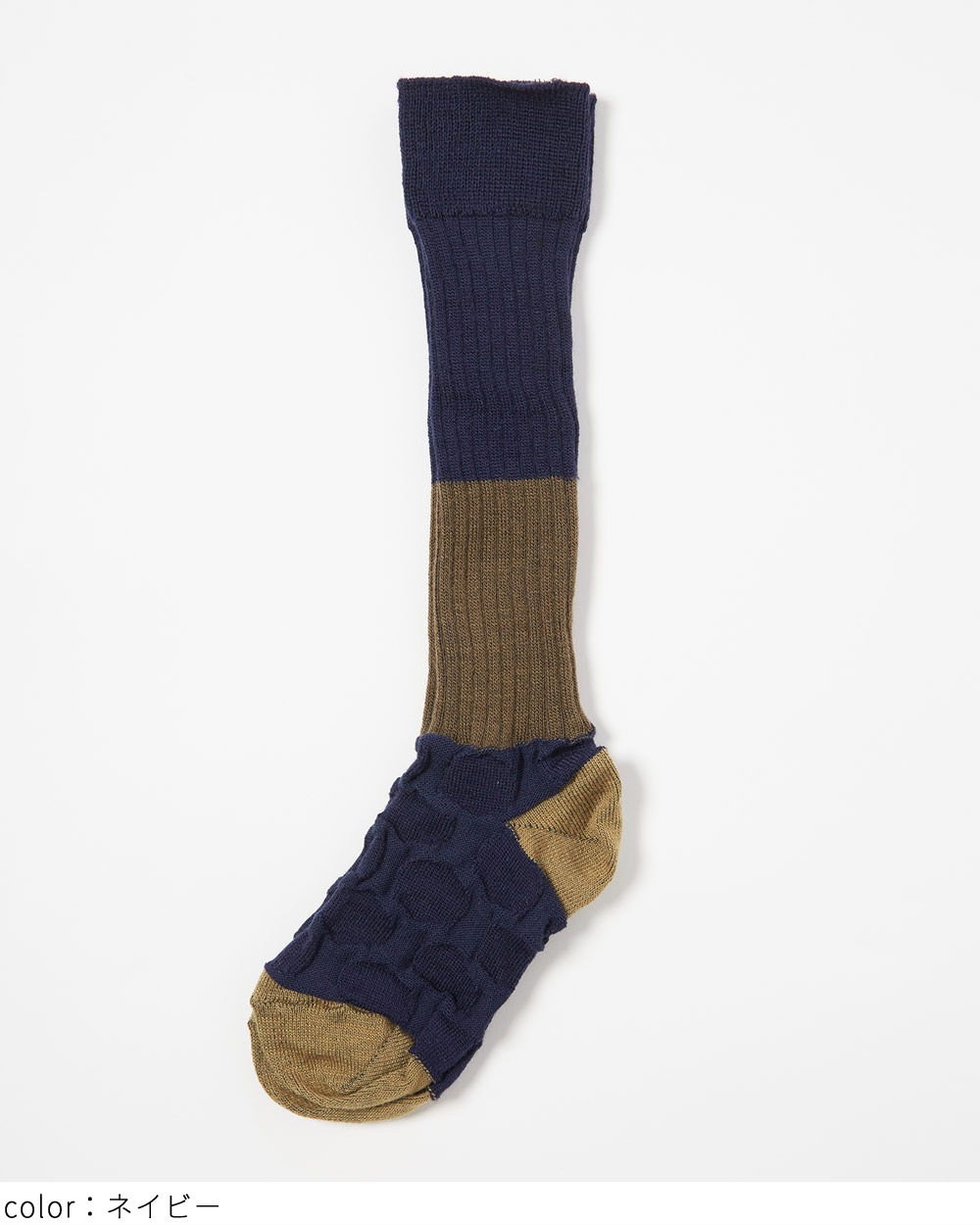 リブ&ドットハイソックス