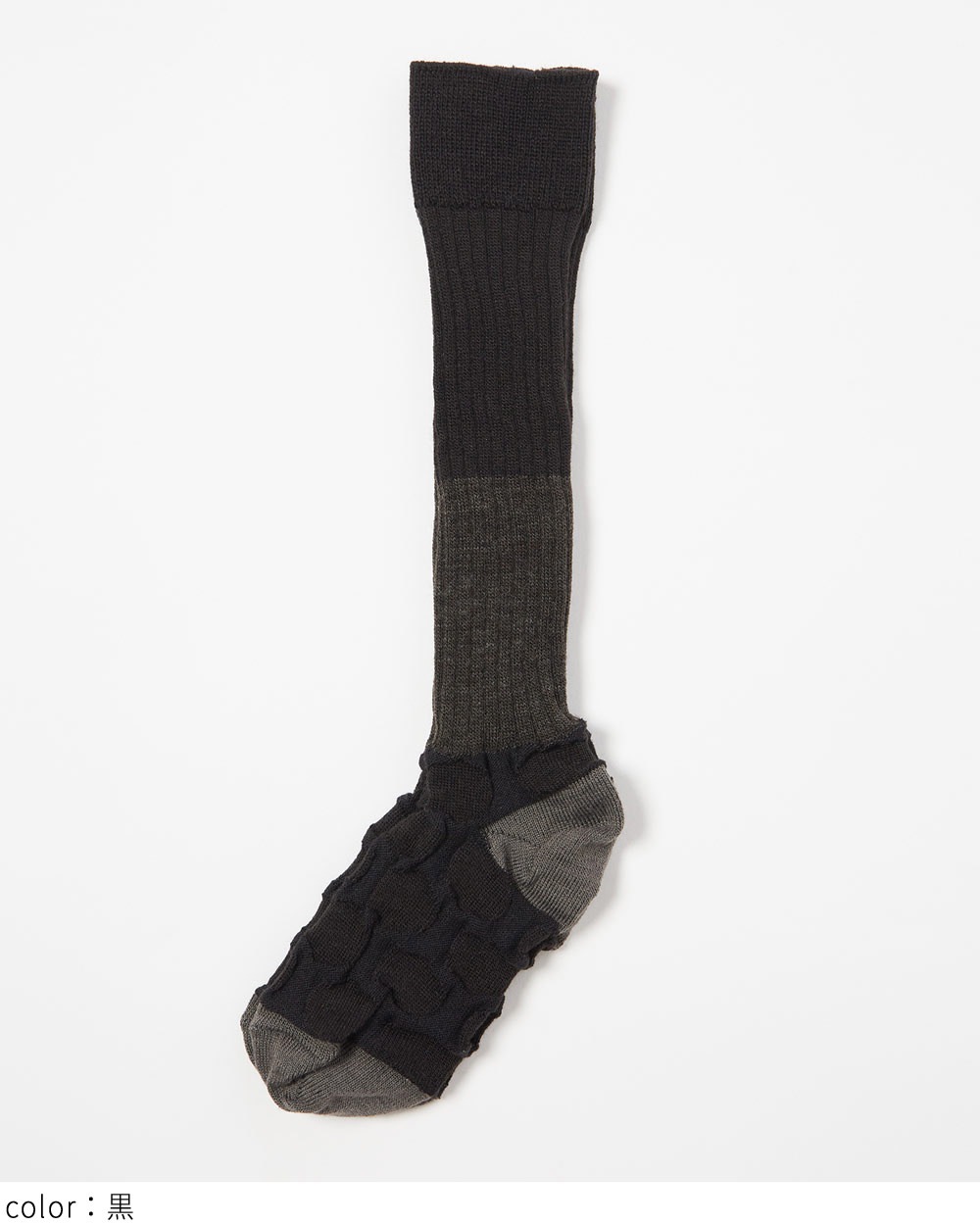 リブ&ドットハイソックス