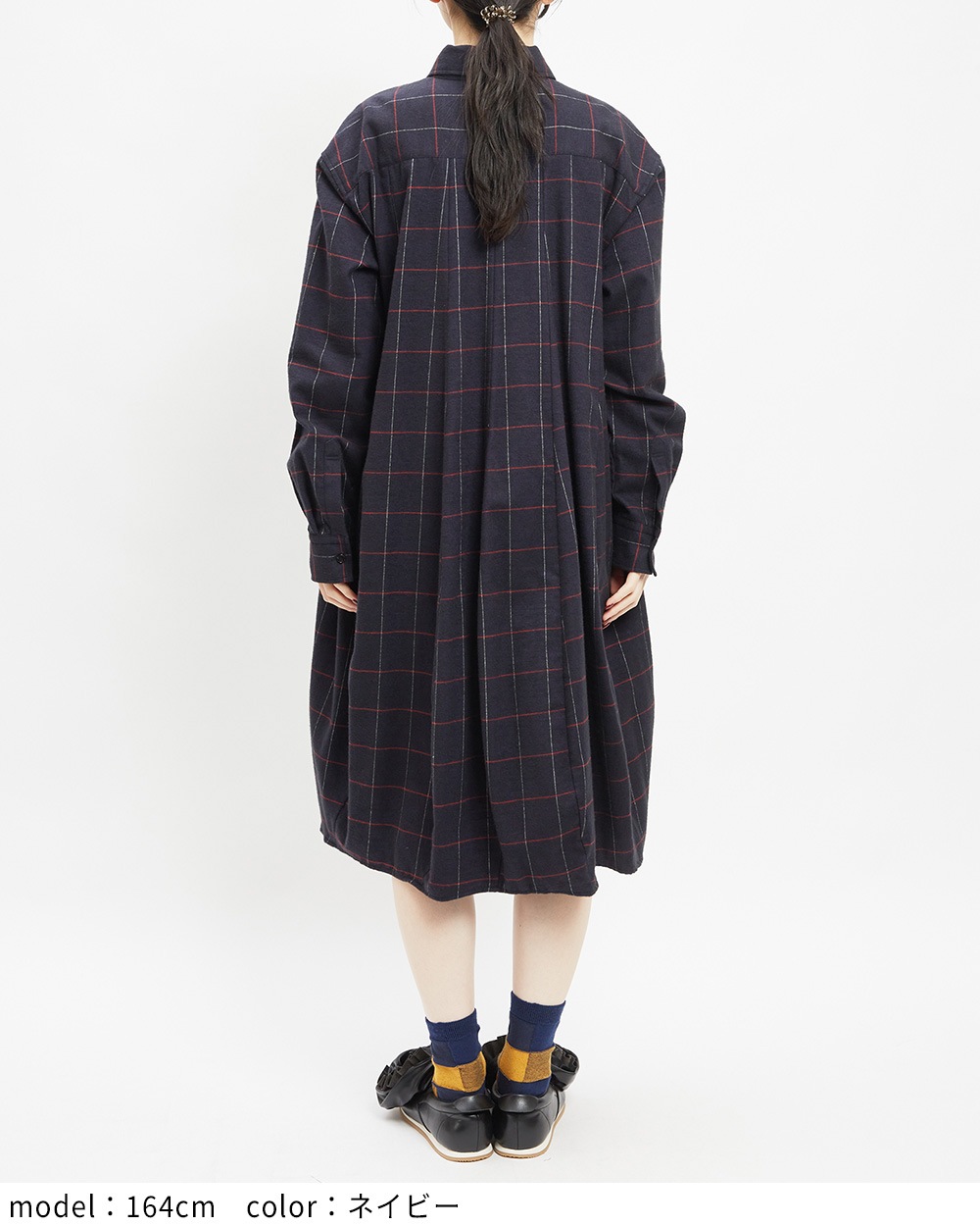 チェックシャツワンピース