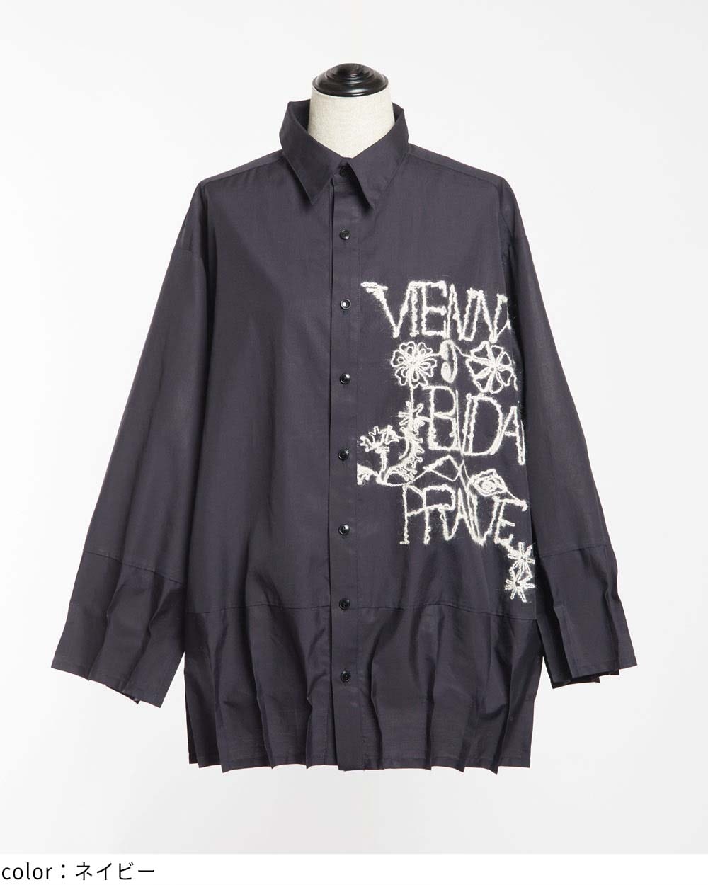 【希少】tumugtu ツムグ ブルゾン ジャガード 刺繍 総柄 ネイビー F gomme】ゴム 公式オンラインショップ