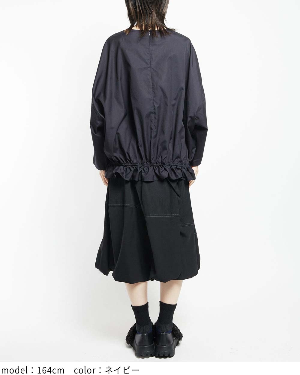 gomme チュニックベスト ブラウス/ブラック REAL STYLE（ファッション） ブラウス レディース 半袖 オフィス