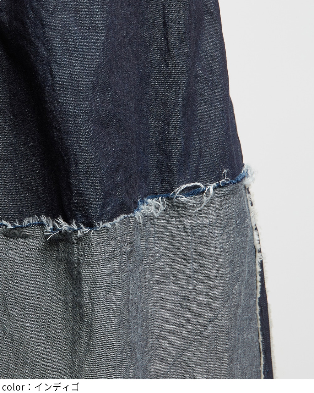 切替デニムパンツ