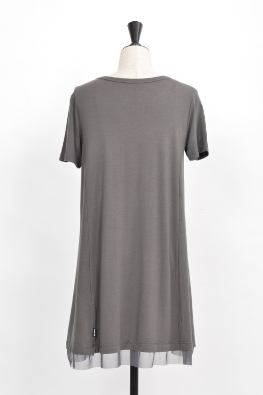 フレア半袖ワンピース