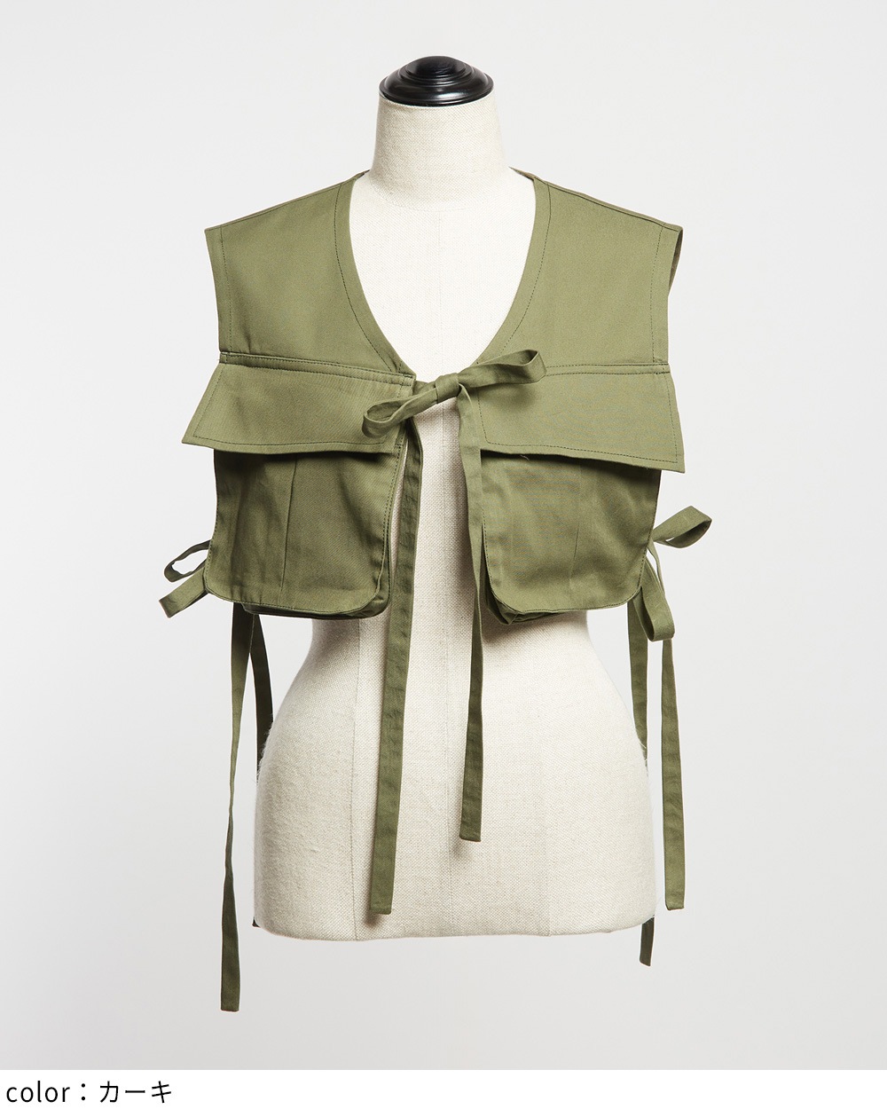 レイヤードショートベスト