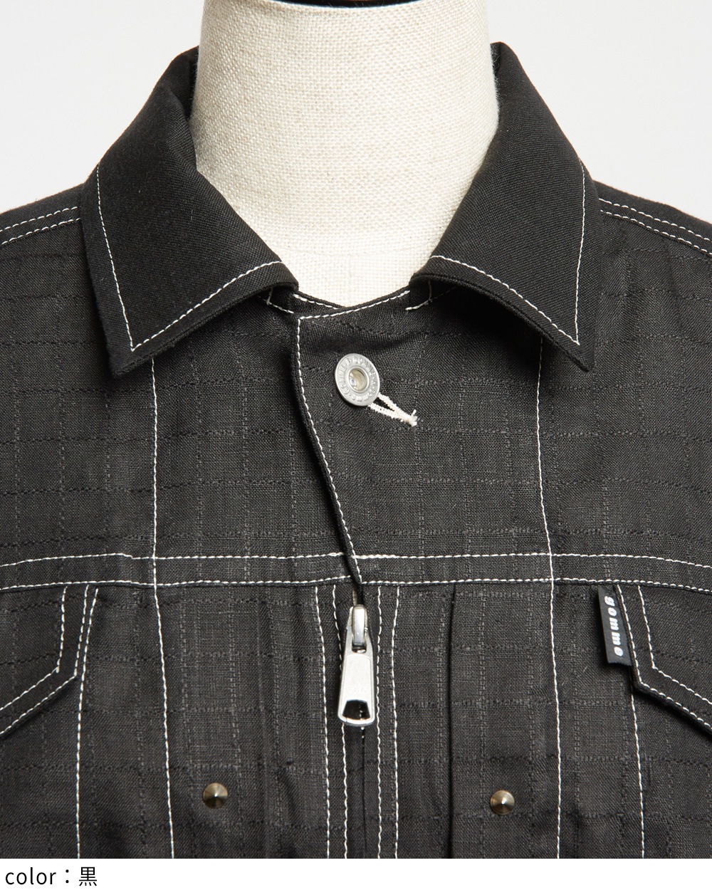 スタッズリネンベスト