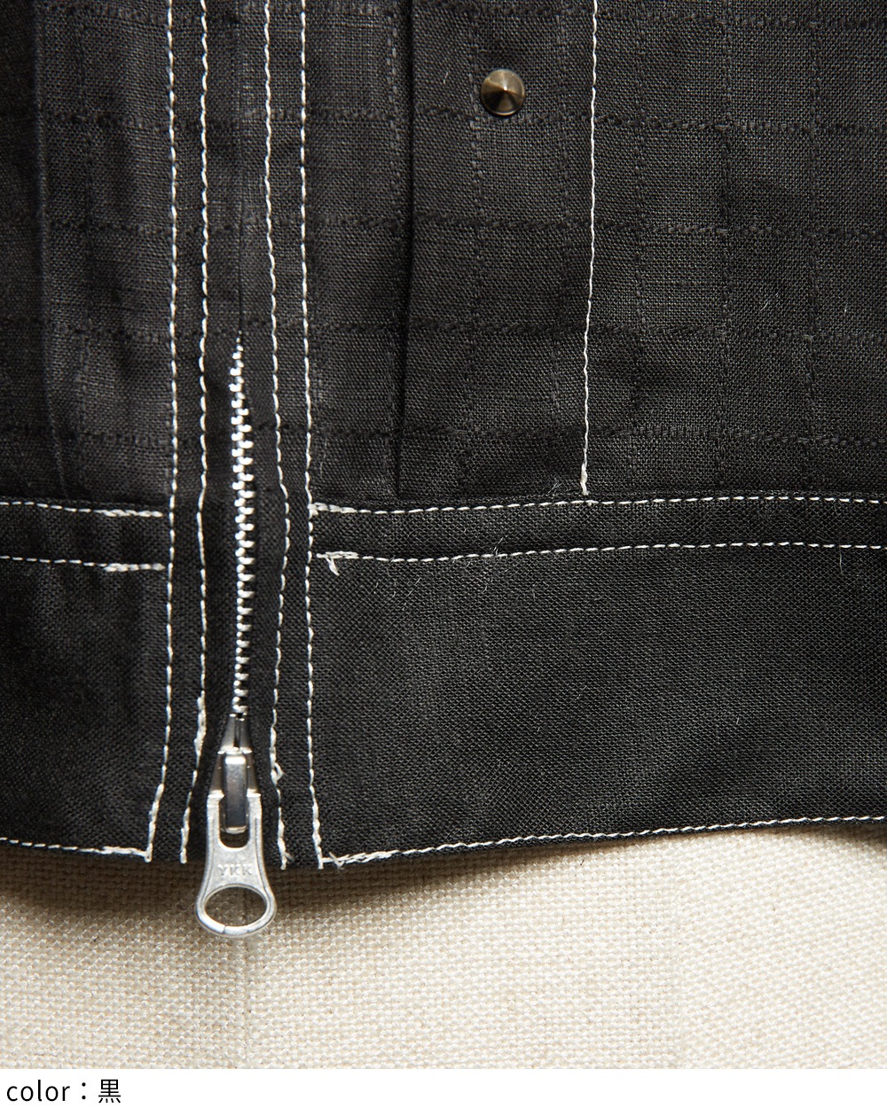 スタッズリネンベスト