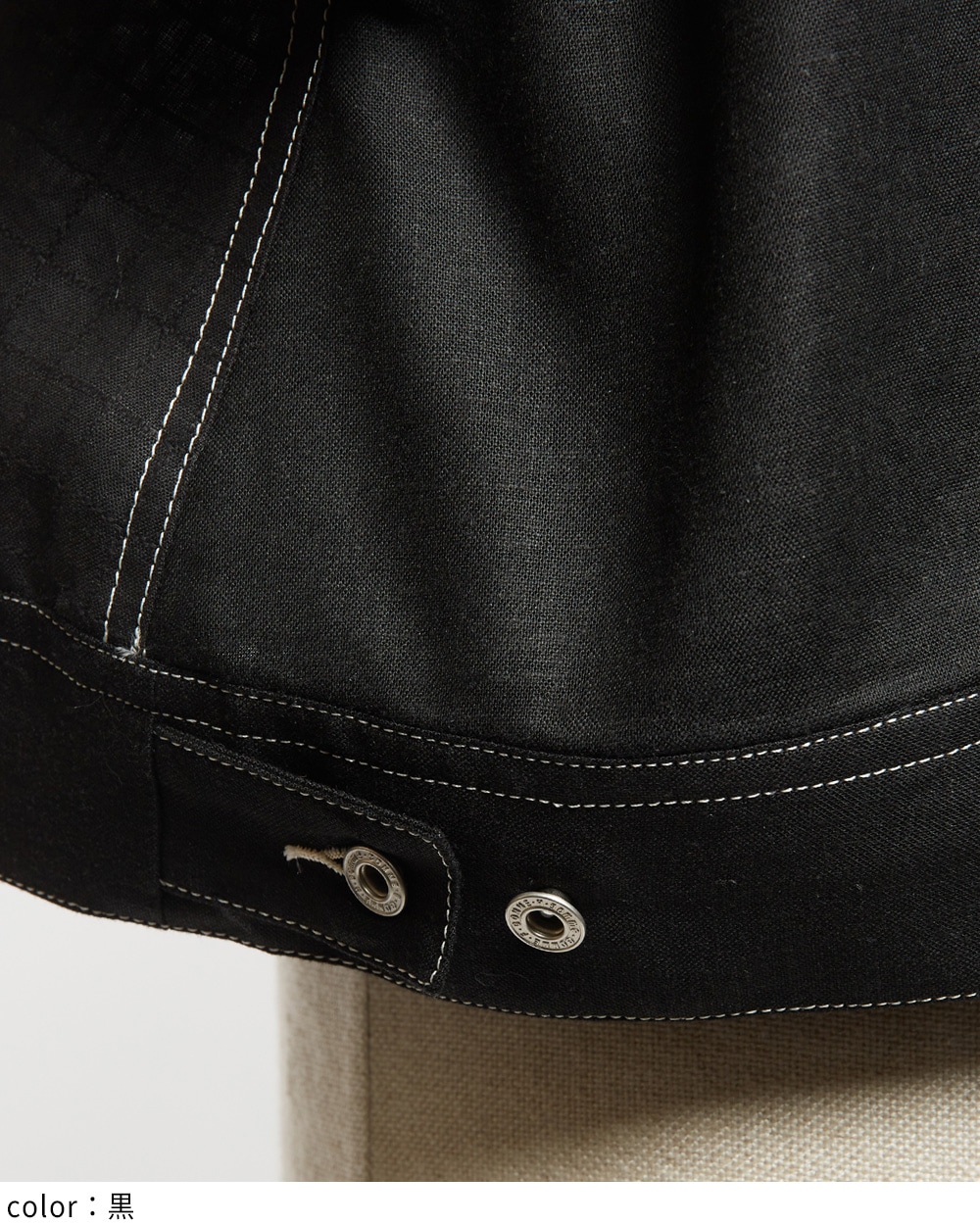 スタッズリネンベスト