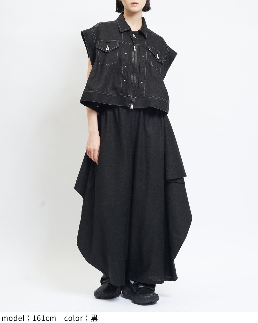 スタッズリネンベスト