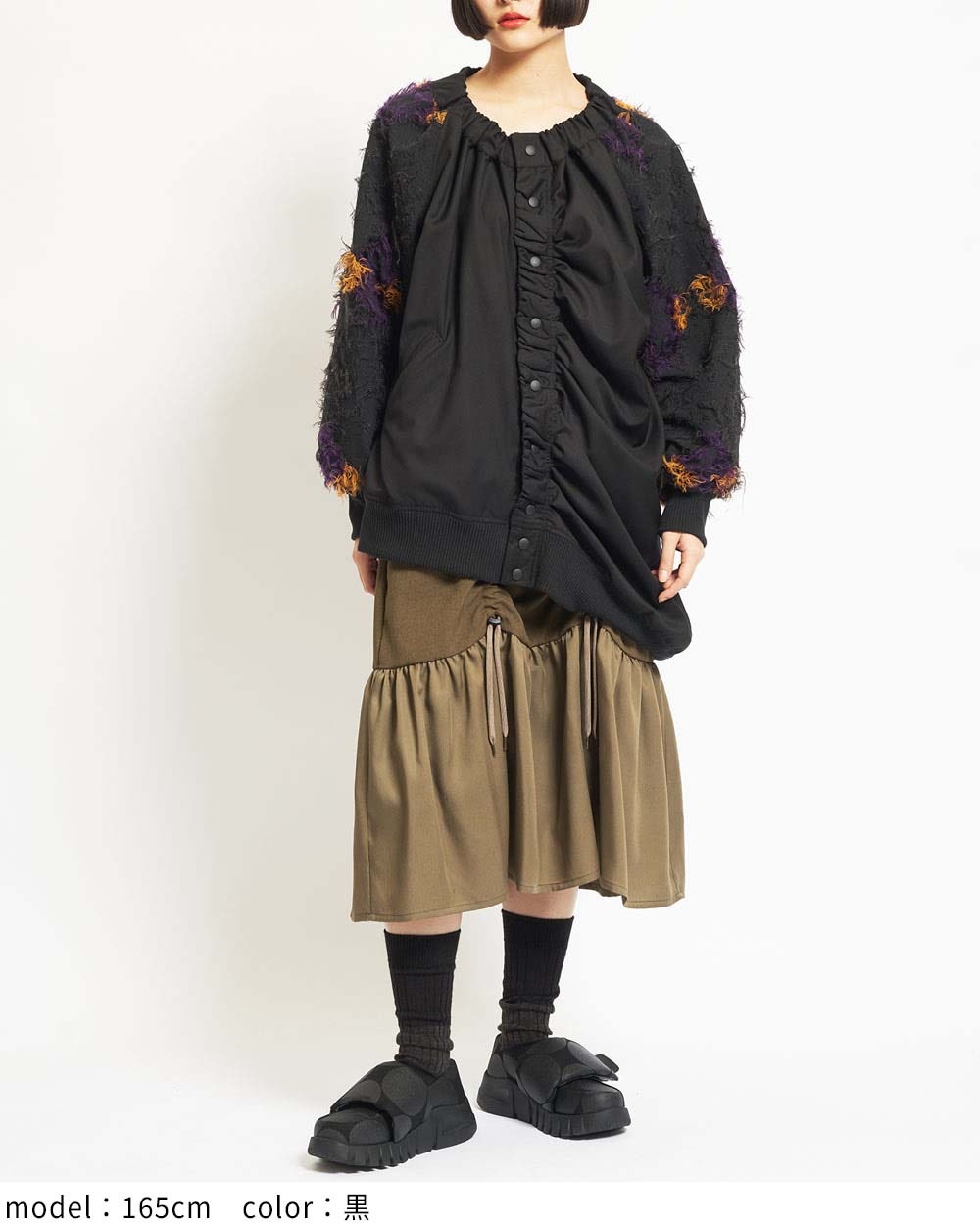 ダマスクギャザーブルゾン