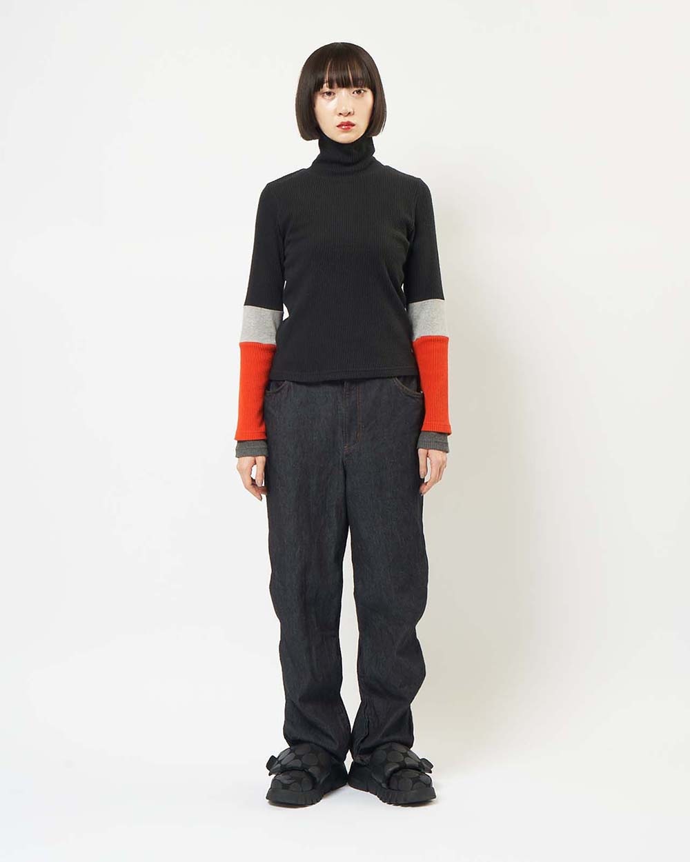 gomme ゴム カーディガン コットン ブラック 変形 個性的 M gomme】ゴム 公式オンラインショップ