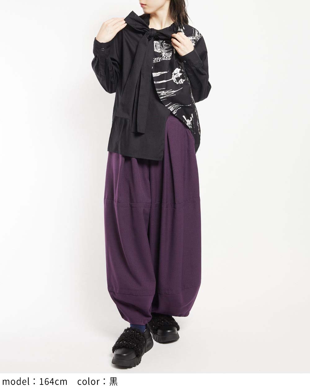 リボンブラウス