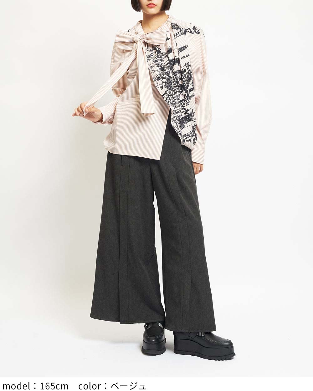 リボンブラウス