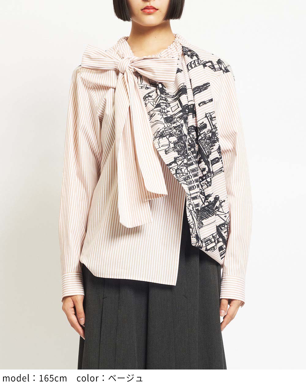 リボンブラウス