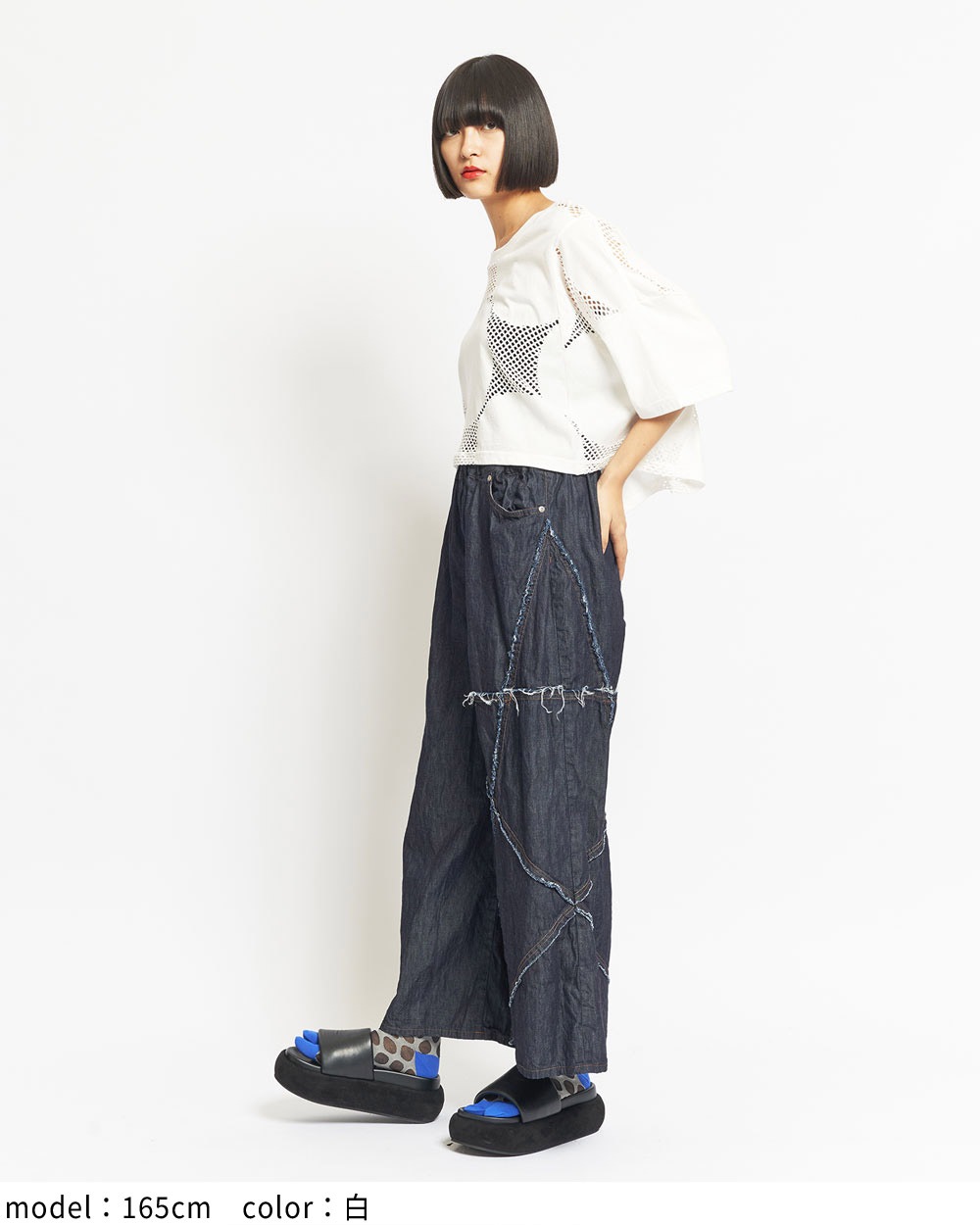 クロップドメッシュＴ