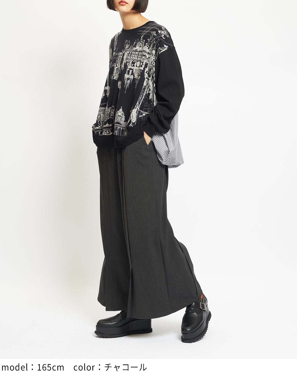 スリットワイドパンツ