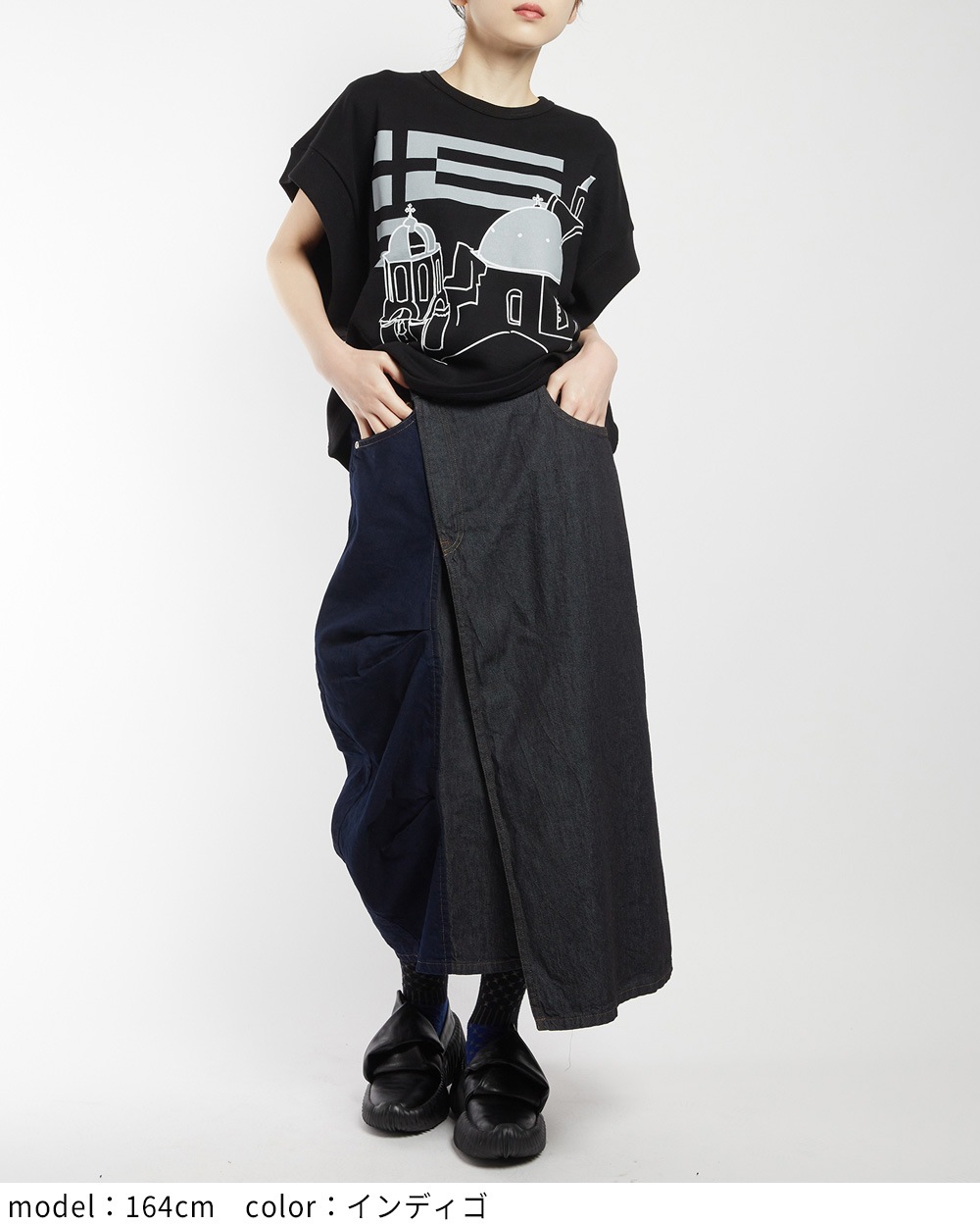 タックデニムスカート