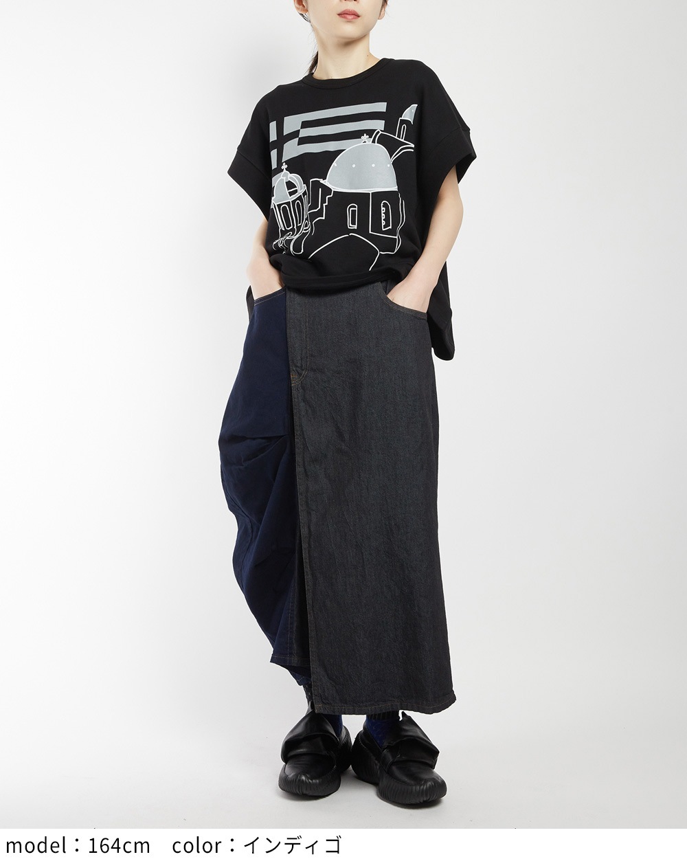 タックデニムスカート