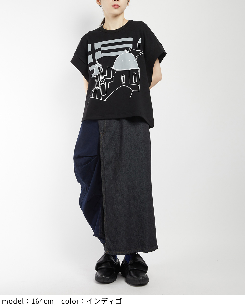 タックデニムスカート