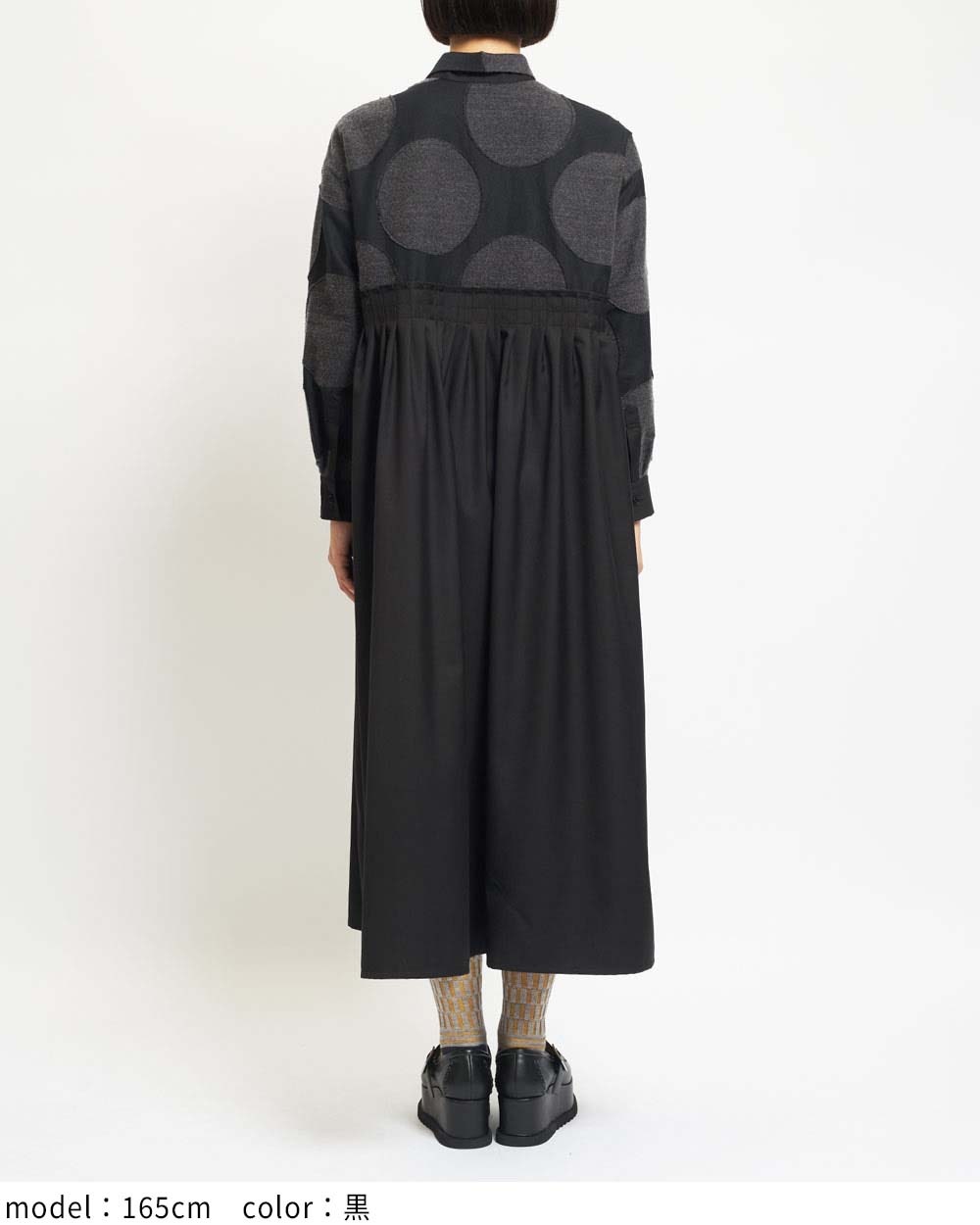 gomme ゴム　ドット切り替え　デザインワンピース gomme】ゴム 公式オンラインショップ