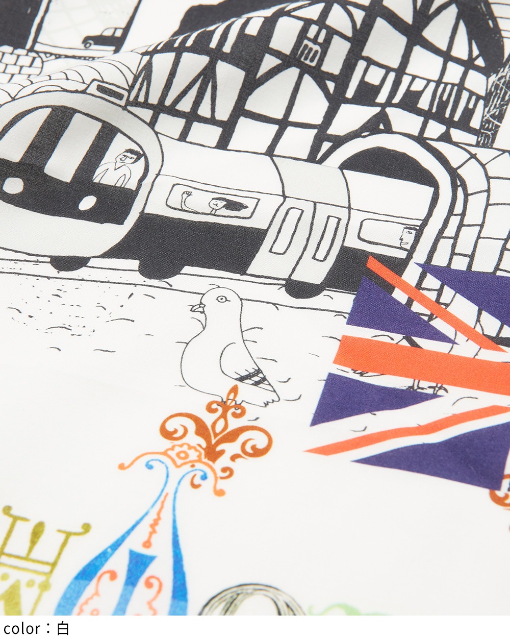 ロンドンプリントギャザーシャツ