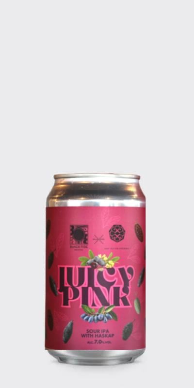エレガントな黒とピンクのボトル BLACK TIDE BREWING Juicy Pink ブラックタイドブルーイング