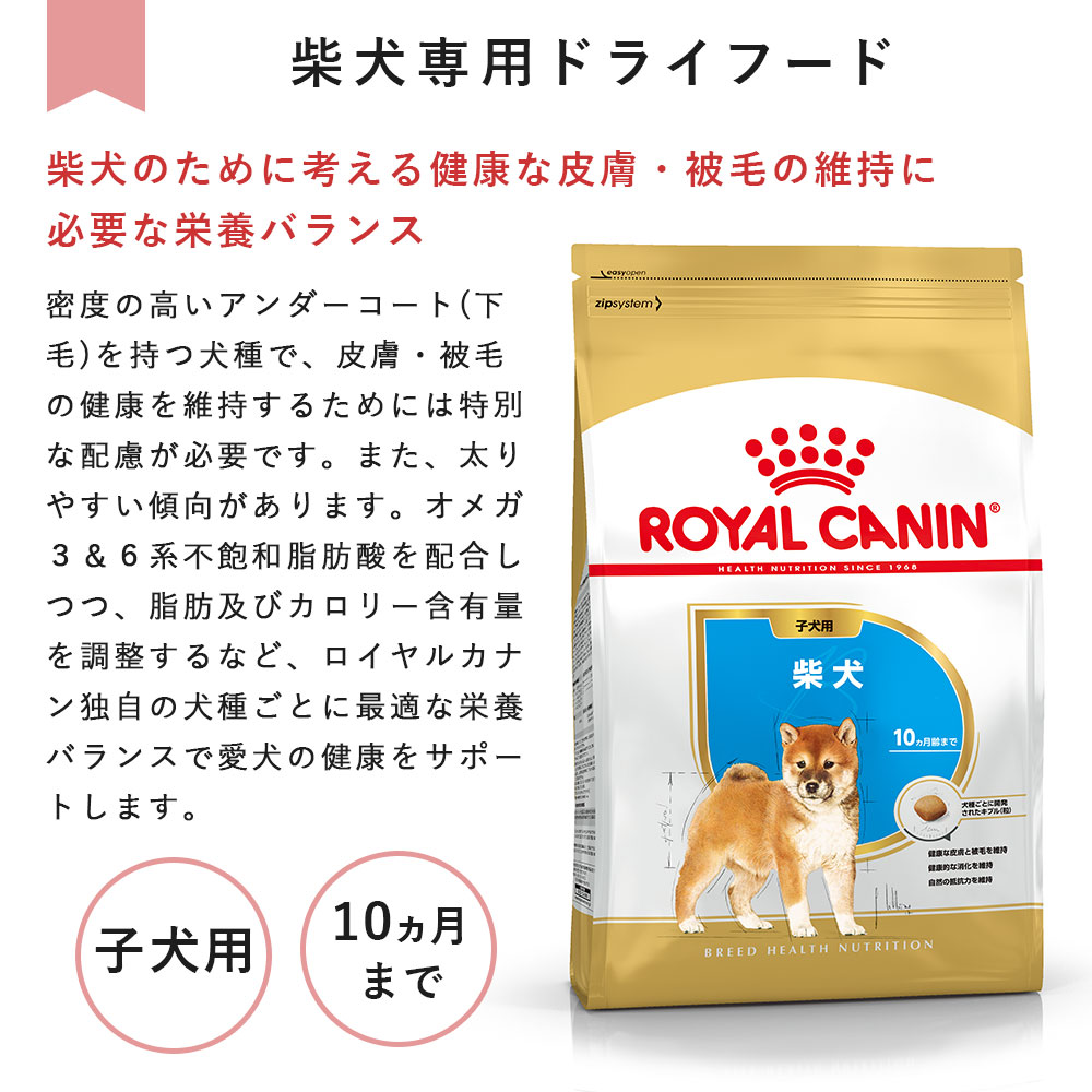 ロイヤルカナン 柴犬 3kg 子犬用 中型犬用 生後10カ月齢まで