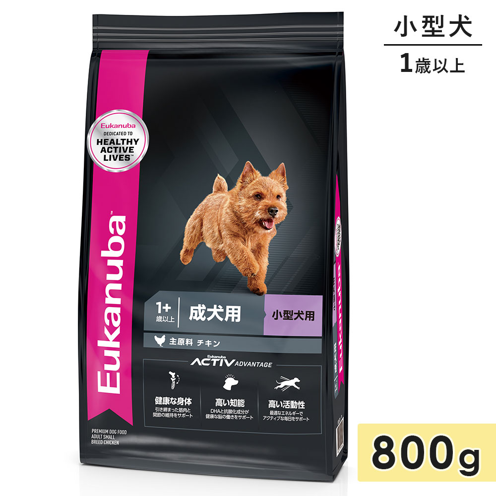 ユーカヌバ スモール アダルト 800g 成犬用 小型犬用 チキン 1歳以上