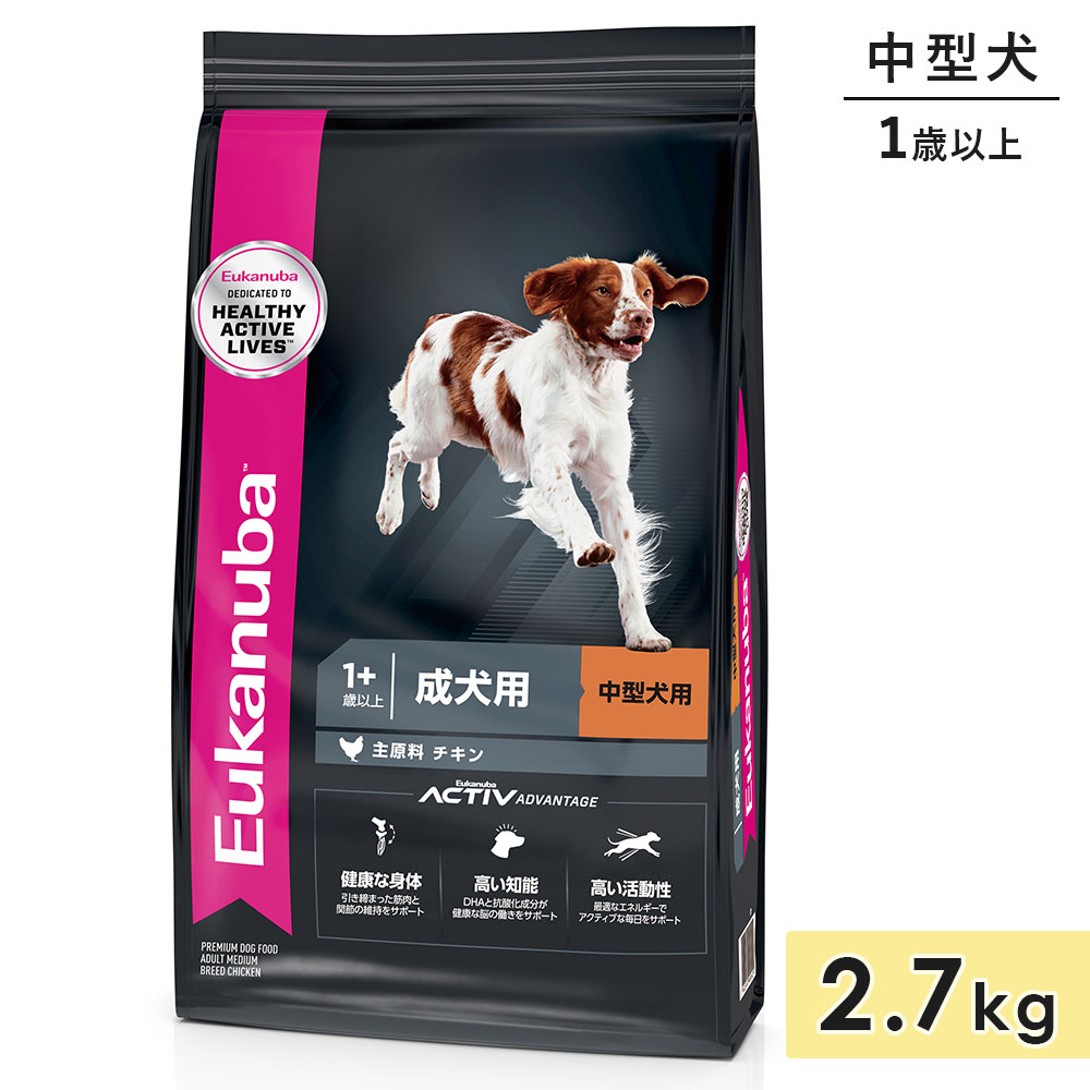 桼̥ ߥǥ  2.7kg  淿  1аʾ ɥåա ɥ饤ա Eukanuba