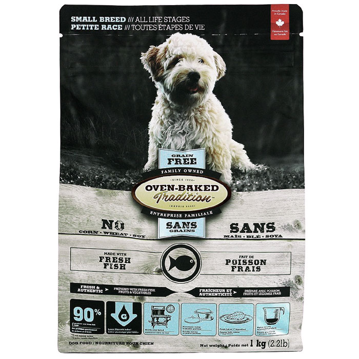 ★未開封訳あり　成犬用オーブンベイクドドッグフード フィッシュ小粒13.6kg オーブンベイクドトラディション グレインフリーフィッシュ 小粒 1kg