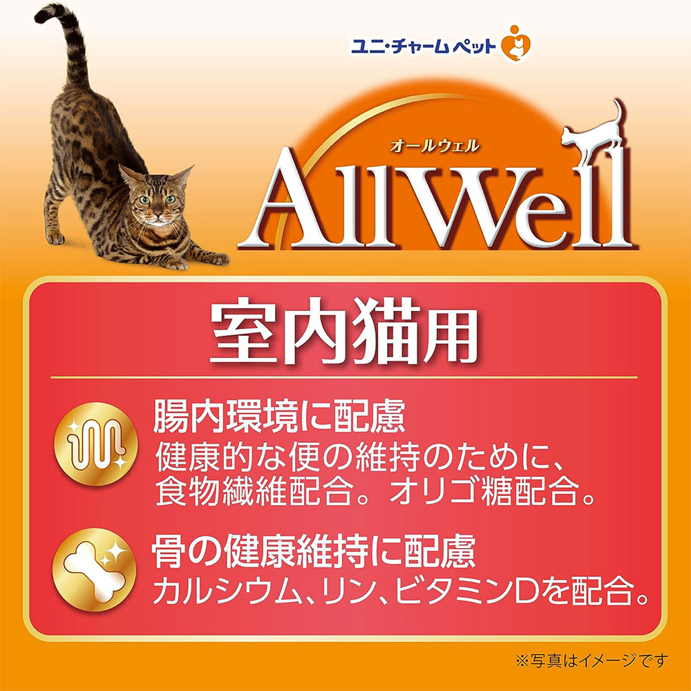 AllWell オールウェル 室内猫用 フィッシュ味 400g× 4袋入 (1.6kg) 3個