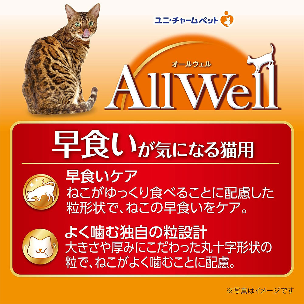 AllWell オールウェル 早食いが気になる猫用 成猫用 750g チキン味挽き