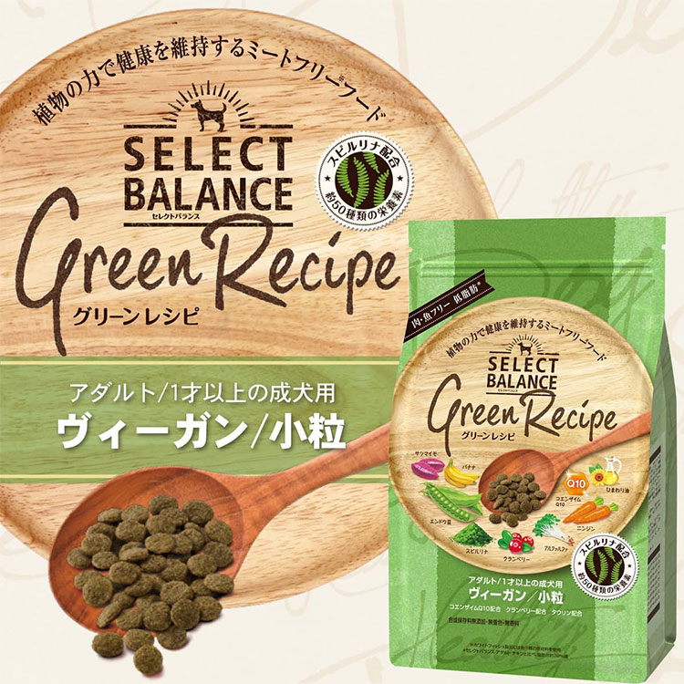 セレクトバランス グリーンレシピ ヴィーガン 小粒 成犬用 800g×6袋 SELECT BALANCE セレクトバランス グリーンレシピ ヴィーガン