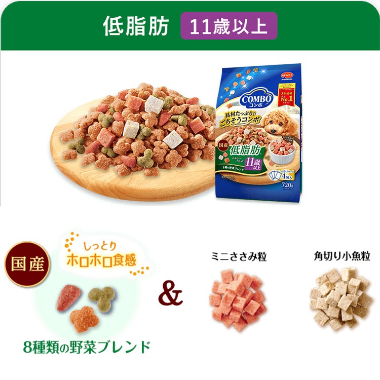 8個セット】コンボ ドッグ 低脂肪 11歳以上 1.7kg 成犬用 高齢犬用 
