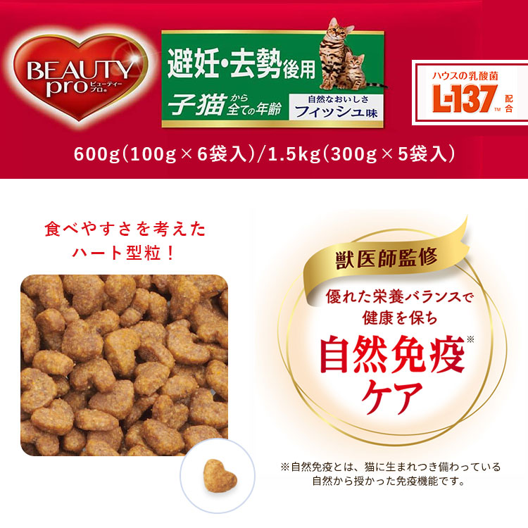 ビューティープロ キャット 避妊・去勢後用 フィッシュ味 低脂肪