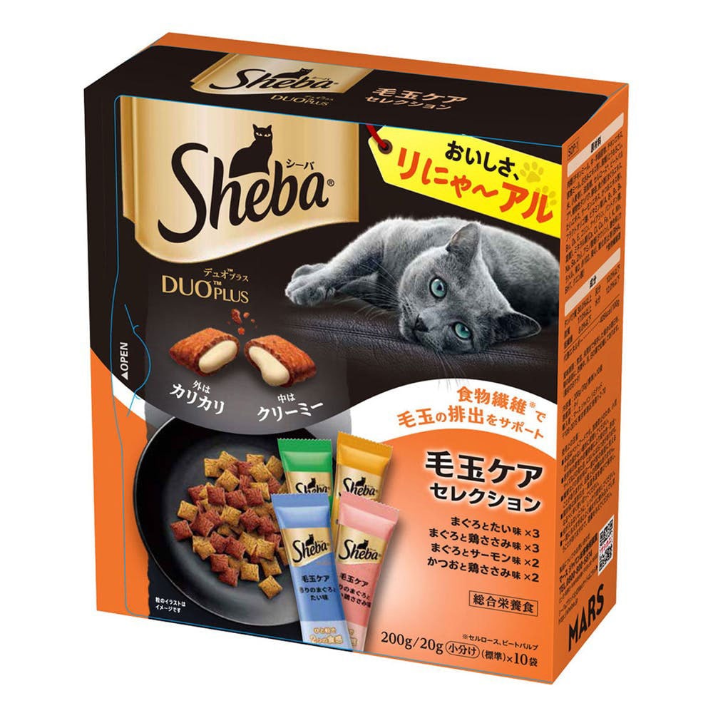 シーバデュオプラス 毛玉ケア 200g 成猫用 キャットフード