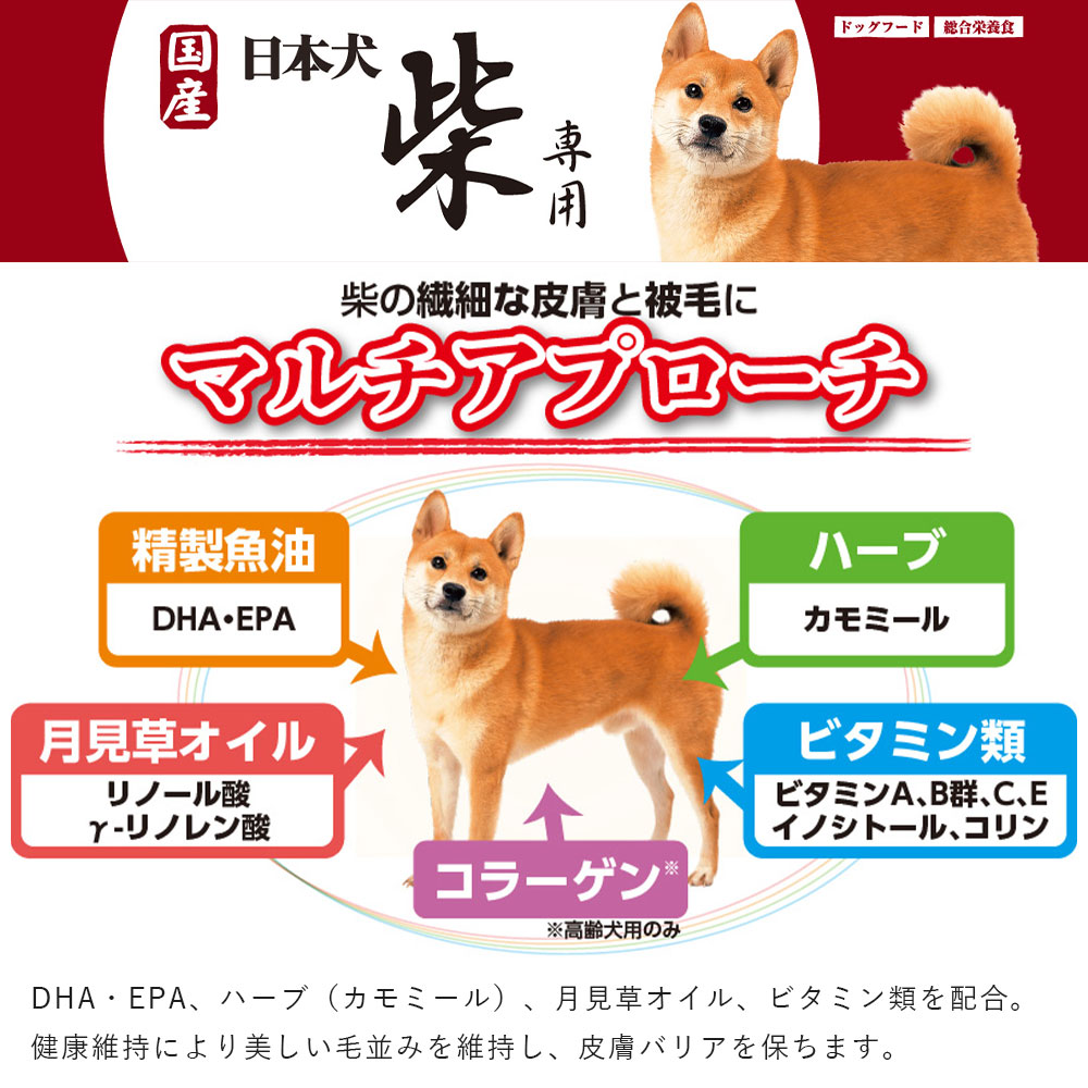 4個セット】日本犬 柴専用 成犬用 フィッシュ味 2.2kg 柴犬用 総合栄養