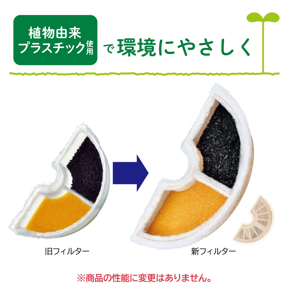 ピュアクリスタル 軟水化フィルター 半円 猫用 3個入 活性炭+