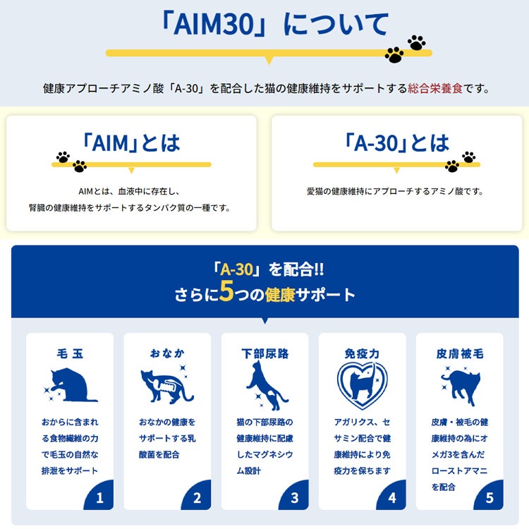 Amazon | AIM30 15歳以上の室内猫用 腎臓の健康ケア おためし