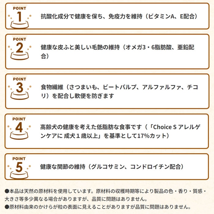 4個セット】ファーストチョイス ChoiceS アレルゲンケアに 高齢犬7歳