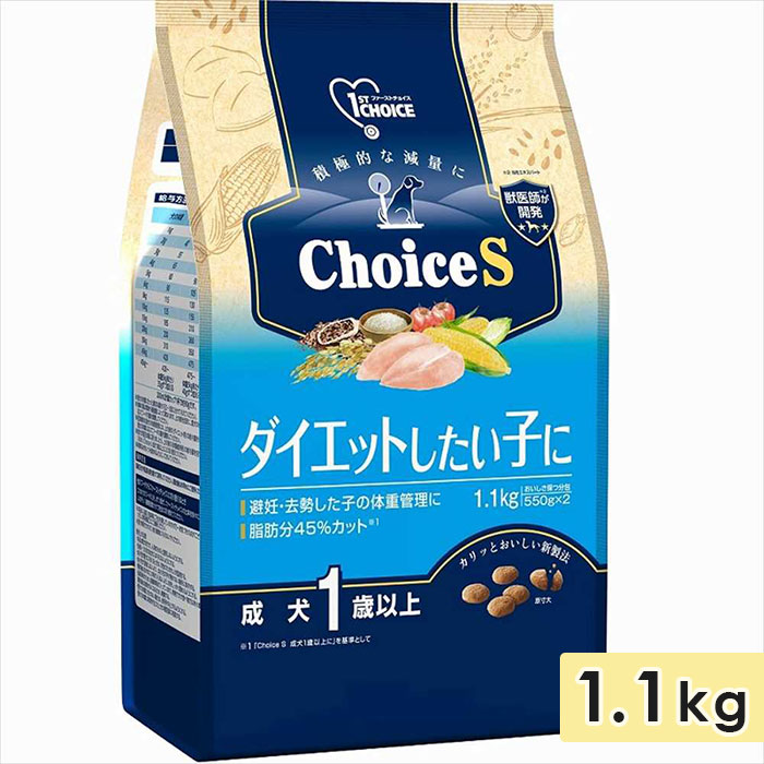 ファーストチョイス ChoiceS ダイエットしたい子に 成犬1歳以上に 1.1