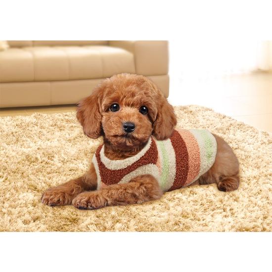 ✨新品✨犬服 ドッグウェア ふわふわ もこもこ 暖かい 秋冬服 M ブラウン ワンちゃんのもこふわルームウエアM 犬の服 秋冬服 ドッグウェア