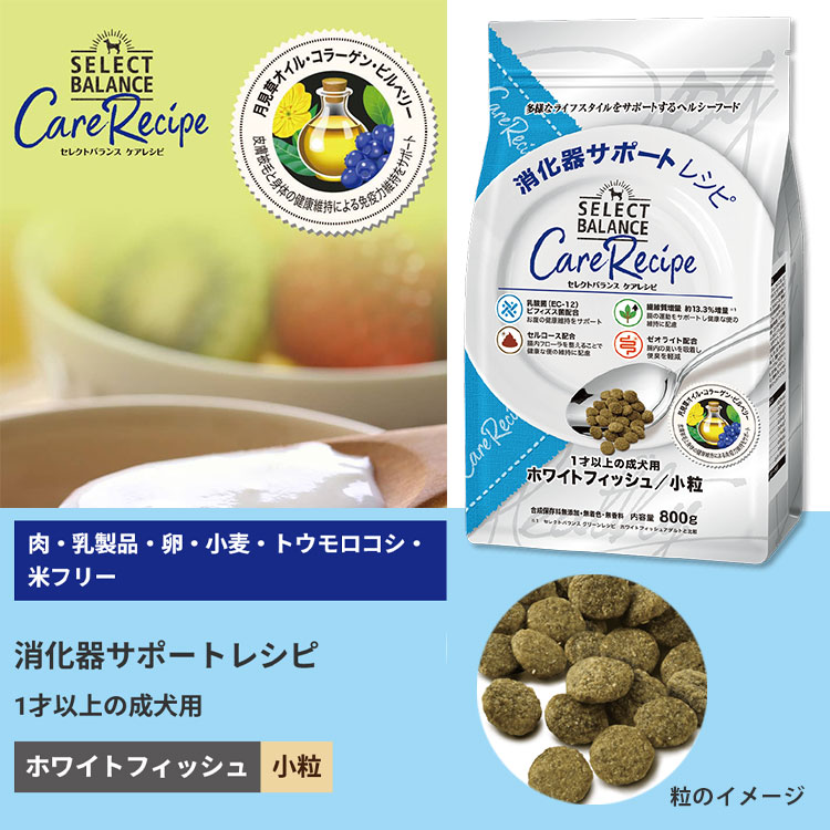 セレクトバランス ケアレシピ 消化器サポートレシピ 800g 小粒