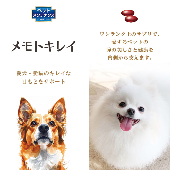 メモトキレイ 犬猫用サプリメント 90粒入り 目の健康維持 目のサプリ