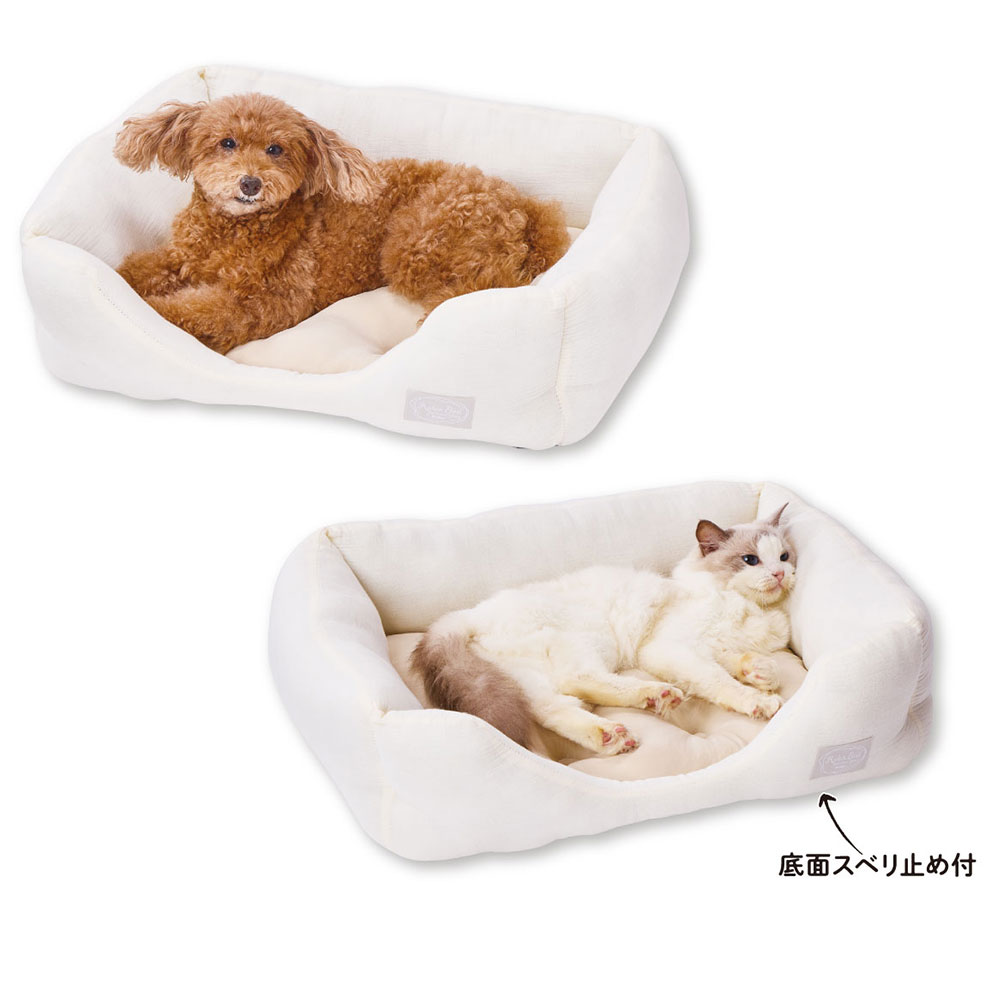 犬猫用ベッド ひんやりくつろぎベッド フィットスクエア L ライト