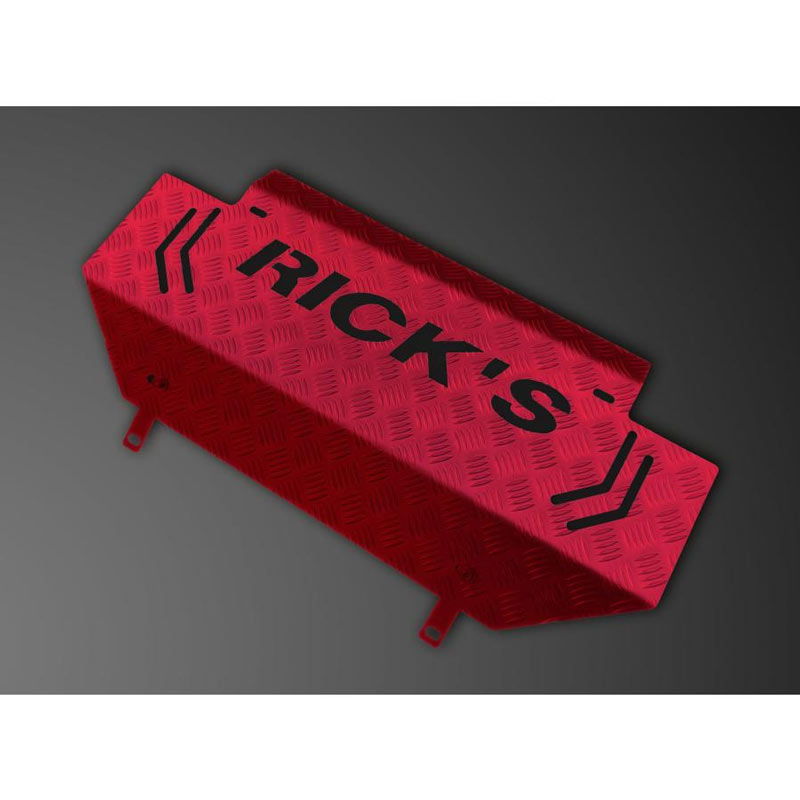 RICK'S スキッドプレート アルミ製 (レッドメタリック) ウレタン塗装