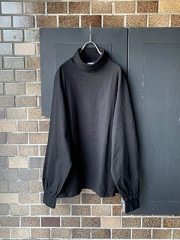 Yonetomi NEW BASICNEW BASIC GARMENT DYE T-SHIRTTURTLE NECKӡBLACK