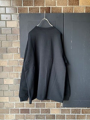 WASEWROUGH CREW SWEATBLACK