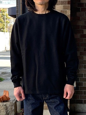 WASEWROUGH CREW SWEATBLACK