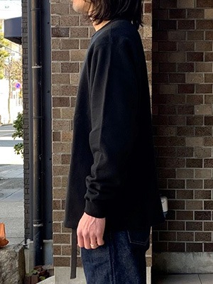 WASEWROUGH CREW SWEATBLACK